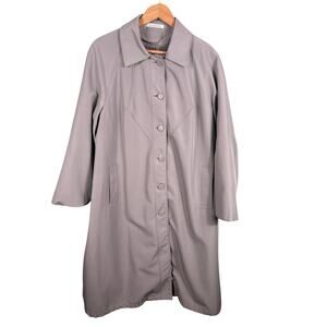 Misty Harbor Original Trench Raincoat Women Size 14 Taupe Body Warmer Rain Gear
